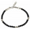 Bracelet en acier et onyx pierre naturelle