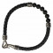 Bracelet cuir noir Onyx fermeture acier