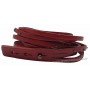 Bracelet cuir rouge bordeaux 3 lanières 3 tours