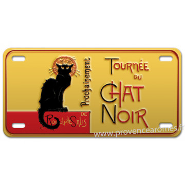 Plaque métal TOURNÉE DU CHAT NOIR de Rodolphe Salis