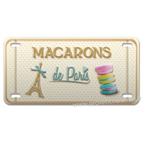 Plaque métal Macarons de Paris