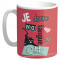 Mug rouge JE DONNE MA LANGUE AU CHAT