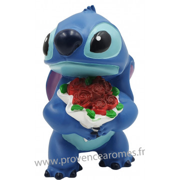 STITCH avec bouquet de fleurs Figurine Disney Collection Disney Showcase