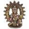 Statuette GANESH assis sur la souris Mushika 28,5 cm effet bronze