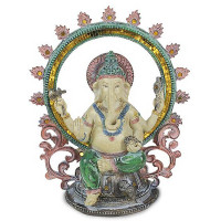 Statuette GANESH assis 31 cm résine