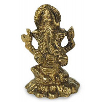 Statuette GANESH assis 6,5 cm Laiton