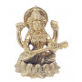 Statuette SHIVA assis joue du Biwa 7 cm Laiton