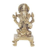 Statuette GANESH Laiton