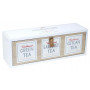 Boîte à thé en bois "The Signature" 3 compartiments