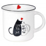 Mug façon émaillé déco chat I LOVE YOU JUST THE WAY I AM