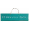 Plaque en bois " Et Dieu créa L'Apéro " fond turquoise