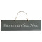 Plaque en bois " Bienvenue chez nous " fond anthracite