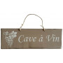 Plaque en bois " Cave à Vin " taupe