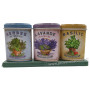 Coffret 3 petites Boîtes Herbes Provence - Lavande alimentaire - Basilic déco rétro Esprit Provence