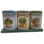 Coffret 3 petites Boîtes Herbes Provence - Romarin - Thym déco rétro Esprit Provence