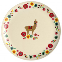 Assiette en bambou 25 cm LAMA ALPAGA FOLK Foxtrot collection