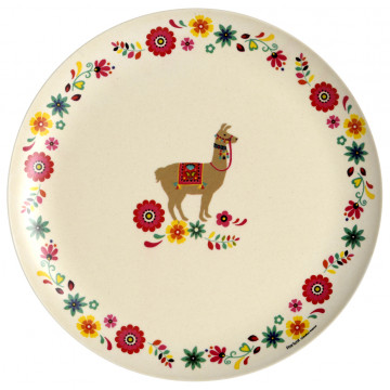 Assiette en bambou 25 cm LAMA ALPAGA FOLK Foxtrot collection