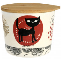 Pot avec couvercle D12 cm en bambou LES CHATS Foxtrot collection