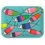Plateau en bambou 34 cm DANSE DES POISSONS Foxtrot collection