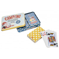 Boîte de 2 jeux de cartes CAMPING PAS UN RADIS Natives déco rétro vintage