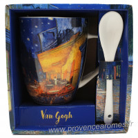 Mug avec cuillère TERRASSE DU CAFÉ LE SOIR Vincent Van Gogh