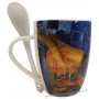 Mug avec cuillère TERRASSE DU CAFÉ LE SOIR Vincent Van Gogh