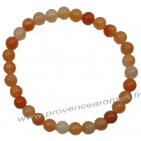 Bracelet en Cornaline pierre naturelle perles rondes 6 cm