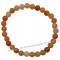 Bracelet en Cornaline pierre naturelle perles rondes 6 cm