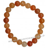 Bracelet en Cornaline pierre naturelle perles rondes 8 mm