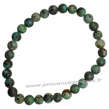 Bracelet en Turquoise pierre naturelle perles rondes 6 mm