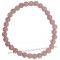 Bracelet en Quartz Rose pierre naturelle perles rondes 6 mm