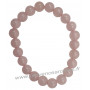 Bracelet en Quartz Rose pierre naturelle perles rondes 8 mm