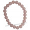Bracelet en Quartz Rose pierre naturelle perles rondes 8 mm