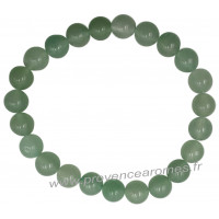 Bracelet en Aventurine verte pierre naturelle perles rondes 8 mm
