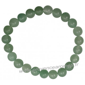 Bracelet en Aventurine verte pierre naturelle perles rondes 8 mm