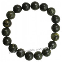 Bracelet en Jade Serpentine pierre naturelle perles rondes 10 mm