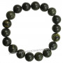 Bracelet en Jade Serpentine pierre naturelle perles rondes 10 mm