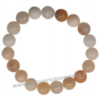 Bracelet en Pierre de Lune pierre naturelle perles rondes 10 mm