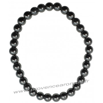 Bracelet en Hématite naturelle perles rondes 6 mm