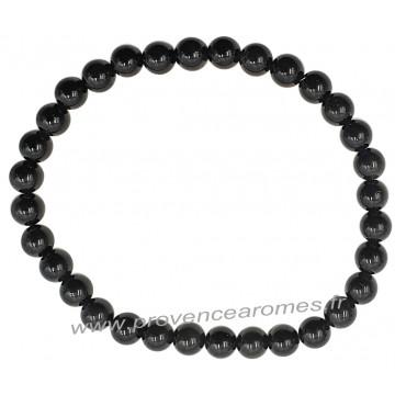 Bracelet en Obsidienne Œil Céleste naturelle perles rondes 6 mm