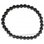 Bracelet en Obsidienne Œil Céleste naturelle perles rondes 6 mm