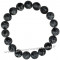 Bracelet en Obsidienne Flocons de neige naturelle perles rondes 12 mm