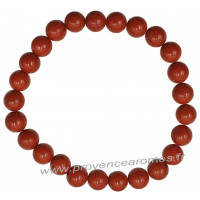 Bracelet en Jaspe Rouge naturelle perles rondes 8 mm