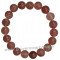 Bracelet en Quartz Fraise pierre naturelle perles rondes 10 mm