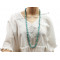 Collier Sautoir en Amazonite pierre naturelle collier baroque pierres brutes