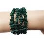 Collier Sautoir en Malachite pierre naturelle collier baroque pierres brutes