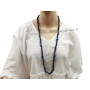 Collier Sautoir en Sodalite pierre naturelle collier baroque pierres brutes