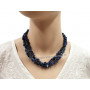 Collier Sautoir en Sodalite pierre naturelle collier baroque pierres brutes