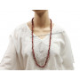 Collier Sautoir en Rhodonite pierre naturelle collier baroque pierres brutes