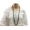 Collier Sautoir en Aventurine verte pierre naturelle collier baroque pierres brutes